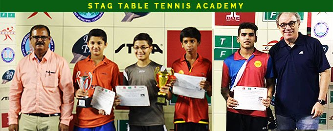 Parth Virmani and Shreyansh Goel of Stag Table Tennis Academy won bronze medal in National Ranking Table Tennis Championships 2016 (West Zone ) Rajkot.